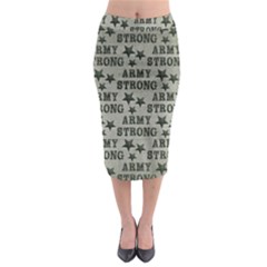 Army Stong Military Midi Pencil Skirt by McCallaCoultureArmyShop