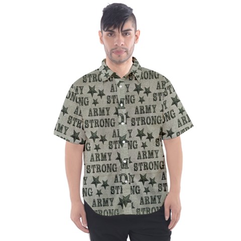 Army Stong Military Men s Short Sleeve Shirt by McCallaCoultureArmyShop