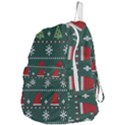 Beautiful Knitted Christmas Pattern Foldable Lightweight Backpack View4