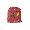 Colorful Funny Christmas Pattern Drawstring Pouch (Medium) View2