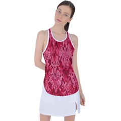 Background Abstract Surface Red Racer Back Mesh Tank Top by HermanTelo