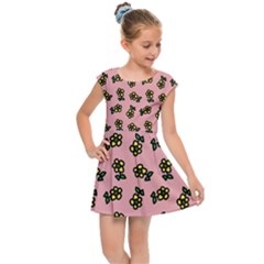 Daisy Pink Kids  Cap Sleeve Dress by snowwhitegirl