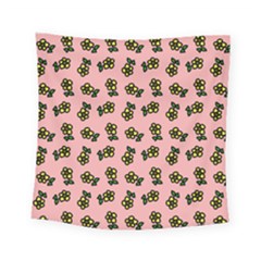 Daisy Pink Square Tapestry (small) by snowwhitegirl