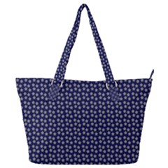 Grey Star Navy Blue Full Print Shoulder Bag by snowwhitegirl