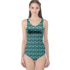 Chrix Pat Teal One Piece Swimsuit by snowwhitegirl