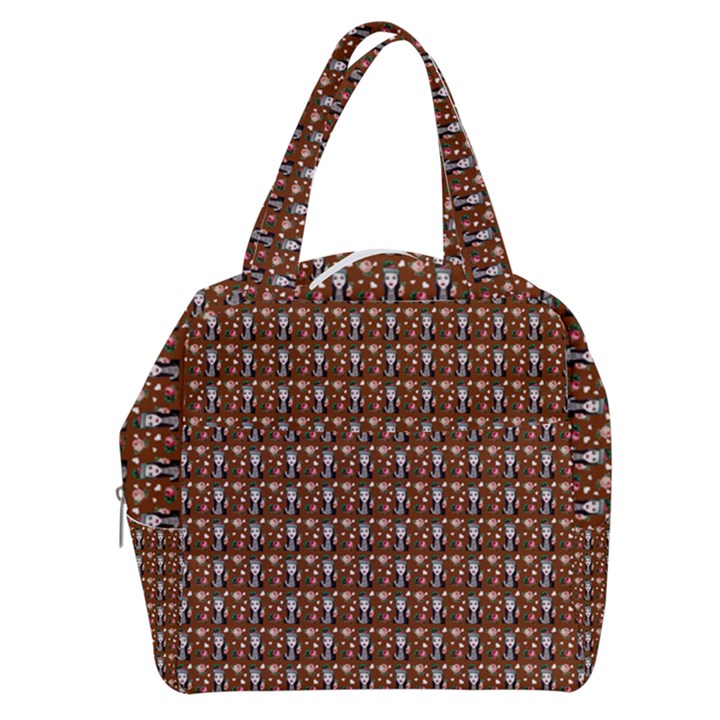 Chrix Pat Russet Boxy Hand Bag