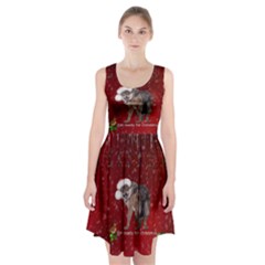 I m Ready For Christmas, Funny Wolf Racerback Midi Dress by FantasyWorld7