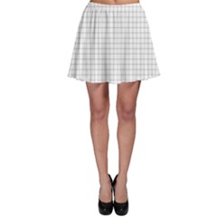 Aesthetic Black And White Grid Paper Imitation Skater Skirt by genx