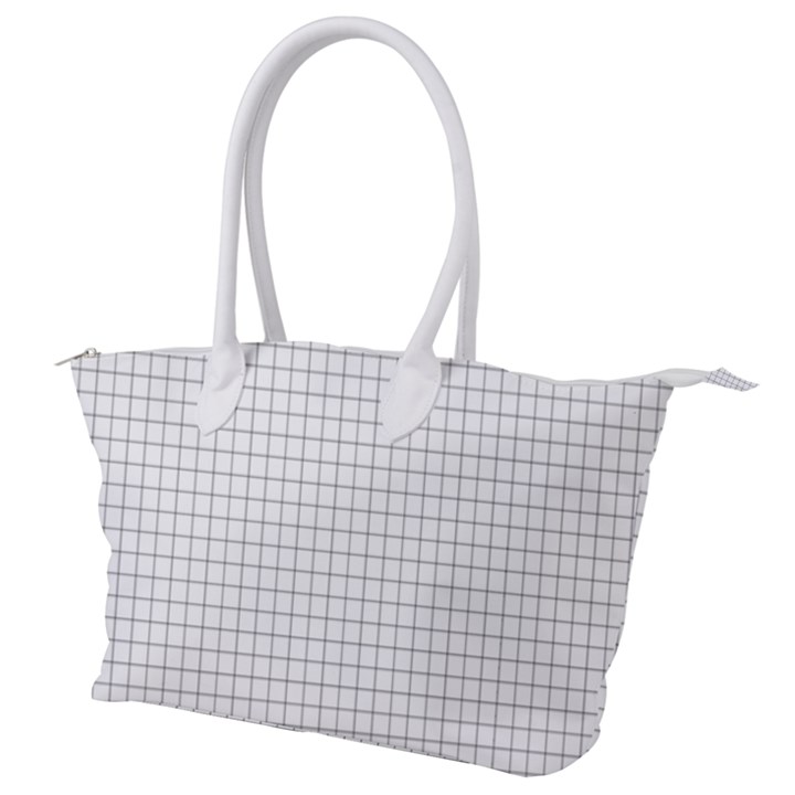 Aesthetic Black and White grid paper imitation Canvas Shoulder Bag