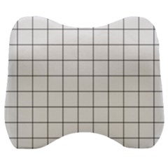 Aesthetic Black And White Grid Paper Imitation Velour Head Support Cushion by genx