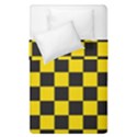 Checkerboard Pattern Black and Yellow Ancap Libertarian Duvet Cover Double Side (Single Size) View1