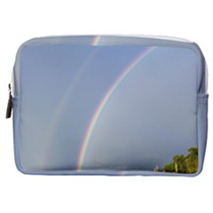 Double Rainbow On The Ocean In Puerto Rico Make Up Pouch (medium) by StarvingArtisan