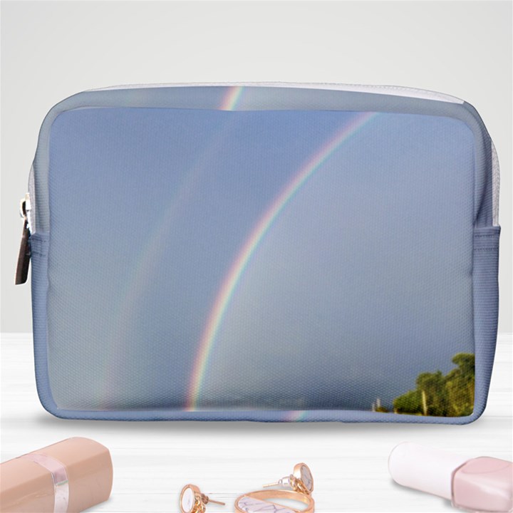 Double Rainbow On The Ocean In Puerto Rico Make Up Pouch (Medium)