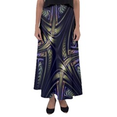 Fractal Texture Pattern Flared Maxi Skirt by HermanTelo