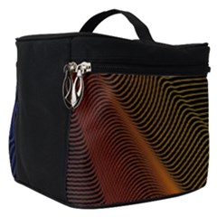 Rainbow Waves Mesh Colorful 3d Make Up Travel Bag (small) by HermanTelo