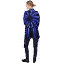 Light Effect Blue Bright Design Long Sleeve Velvet Kimono  View2