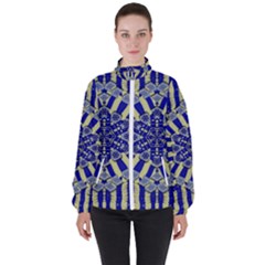 Wood Flower And Matches Mandala Vintage Women s High Neck Windbreaker by pepitasart