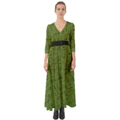 Groyper Pepe The Frog Original Meme Funny Kekistan Green Pattern Button Up Boho Maxi Dress by snek