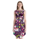 Colorful Funny Christmas Pattern Sleeveless Chiffon Dress   View1