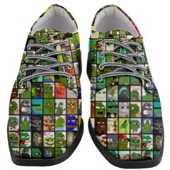 Pepe The Frog Memes Of 2019 Picture Patchwork Pattern Women Heeled Oxford Shoes by snek