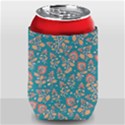 Teal Floral Paisley Can Holder View1