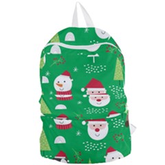 Cute Face Christmas Character Cute Santa Claus Reindeer Snowman Penguin Foldable Lightweight Backpack by Vaneshart