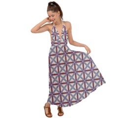 Df Donos Grid Backless Maxi Beach Dress by deformigo