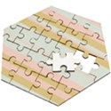 Bandes Rose/Doré/Vert Wooden Puzzle Hexagon View2