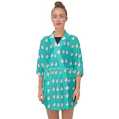 Big Apples Of Peace Half Sleeve Chiffon Kimono by pepitasart