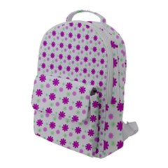 Background Flowers Multicolor Purple Flap Pocket Backpack (large) by HermanTelo