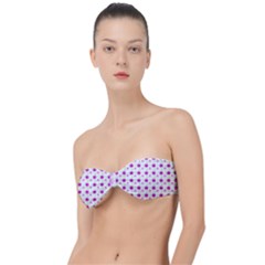 Background Flowers Multicolor Purple Classic Bandeau Bikini Top  by HermanTelo