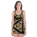 Pattern Stained Glass Triangles Skater Dress Swimsuit View1