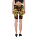 Fractal Flower Petals Gold Yoga Cropped Leggings View2