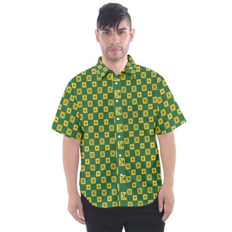 Df Green Domino Men s Short Sleeve Shirt by deformigo