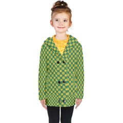 Df Green Domino Kids  Double Breasted Button Coat by deformigo