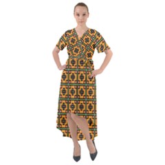 Df Villavechia Front Wrap High Low Dress by deformigo