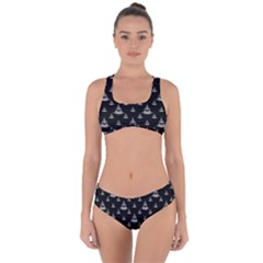 Buddhism Motif Print Pattern Design Criss Cross Bikini Set by dflcprintsclothing