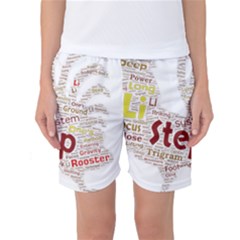 Fighting Golden Rooster  Women s Basketball Shorts by Pantherworld143