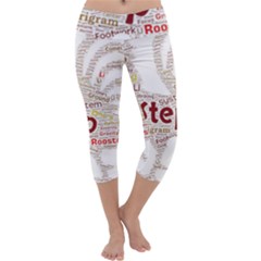 Fighting Golden Rooster  Capri Yoga Leggings by Pantherworld143