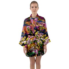 Alice Walk 1 2 Long Sleeve Satin Kimono by bestdesignintheworld