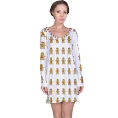 Ginger Breads Dancing So Merry Long Sleeve Nightdress by pepitasart