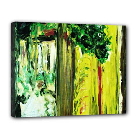 Old Tree And House With An Arch 8 Canvas 14  X 11  (stretched) by bestdesignintheworld