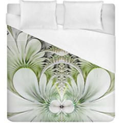 Fractal Delicate White Background Duvet Cover (king Size) by HermanTelo