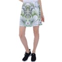 Fractal Delicate White Background Tennis Skirt View1