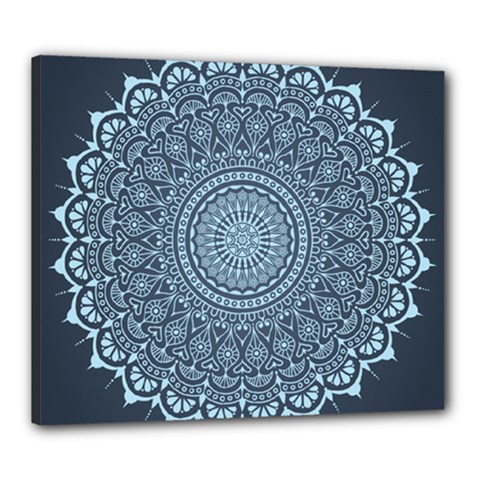 Luxury Mandala With Golden Arabesque Pattern Arabic Islamic East Style Canvas 24  X 20  (stretched) by Wegoenart