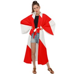 Diving Flag Maxi Kimono by FlagGallery