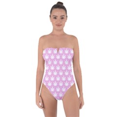 Kawaii Cannabis  Tie Back One Piece Swimsuit by thethiiird