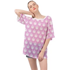 Kawaii Cannabis  Oversized Chiffon Top by thethiiird