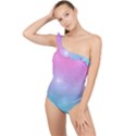 Pastel Goth Galaxy  Frilly One Shoulder Swimsuit View1