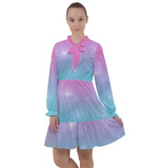 Pastel Goth Galaxy  All Frills Chiffon Dress by thethiiird